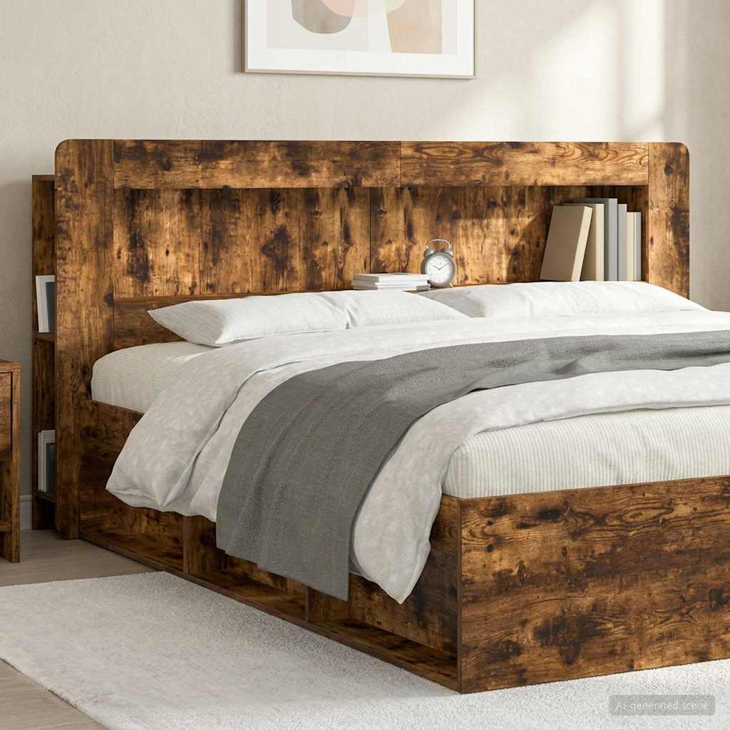 vidaXL Kopfteil-Schrank Geräucherte Eiche 215 x 18,5 x 100 cm