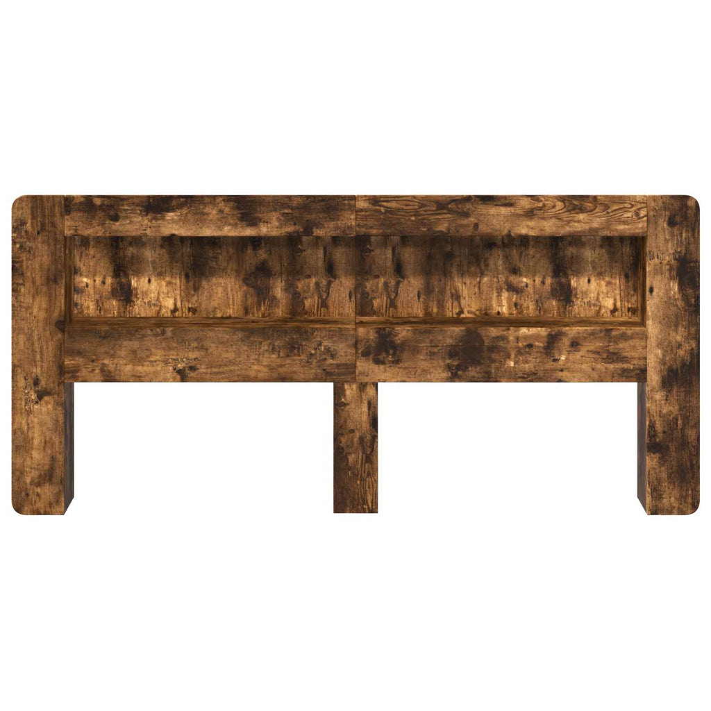 vidaXL Kopfteil-Schrank Geräucherte Eiche 215 x 18,5 x 100 cm