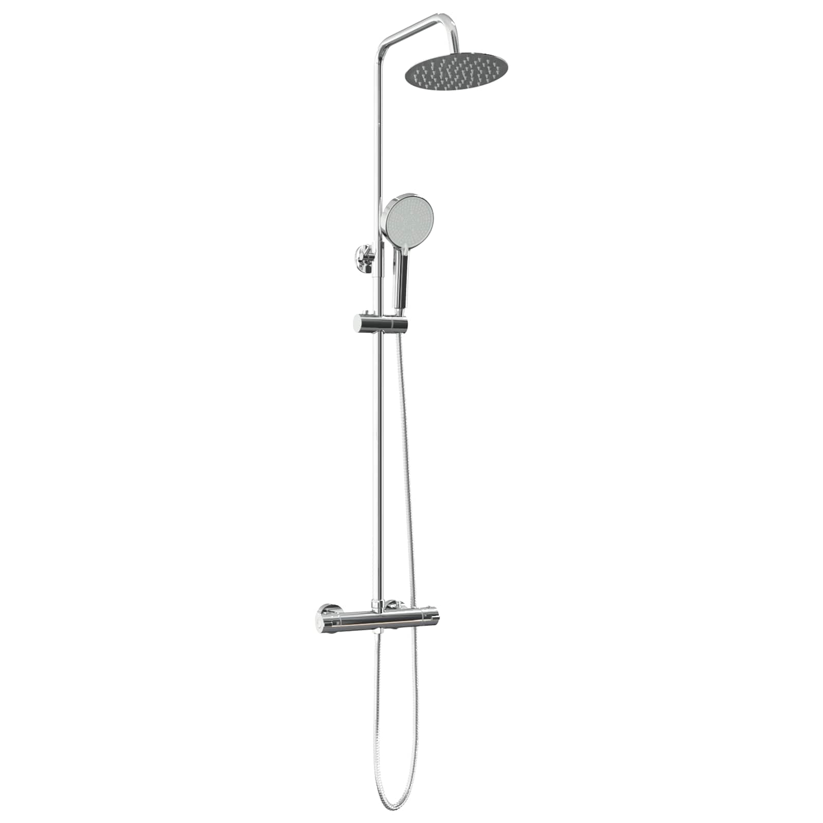 vidaXL Thermostatisches Duschset Chrom SS201