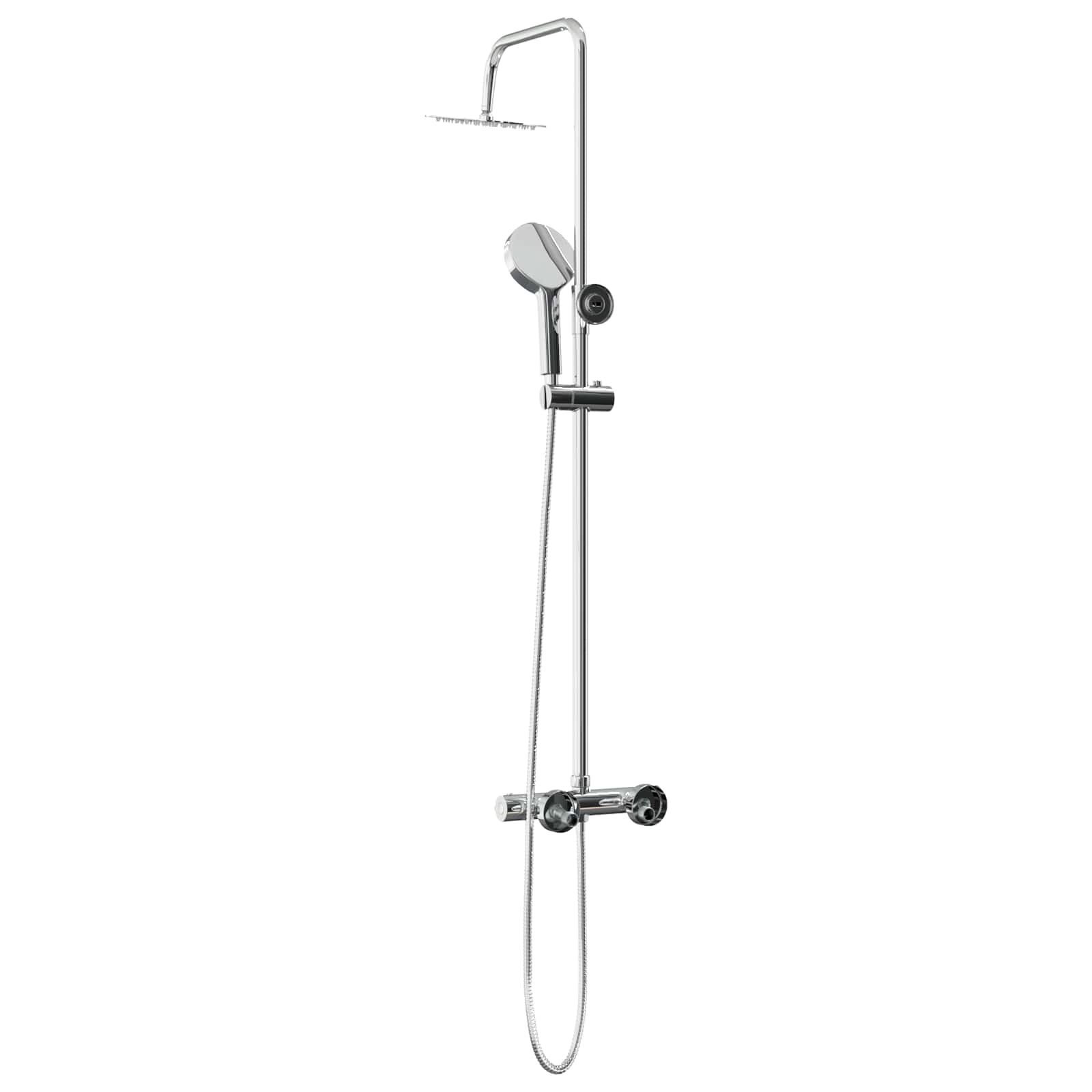 vidaXL Thermostatisches Duschset Chrom SS201