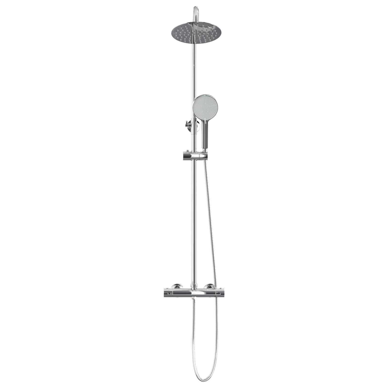 vidaXL Thermostatisches Duschset Chrom SS201