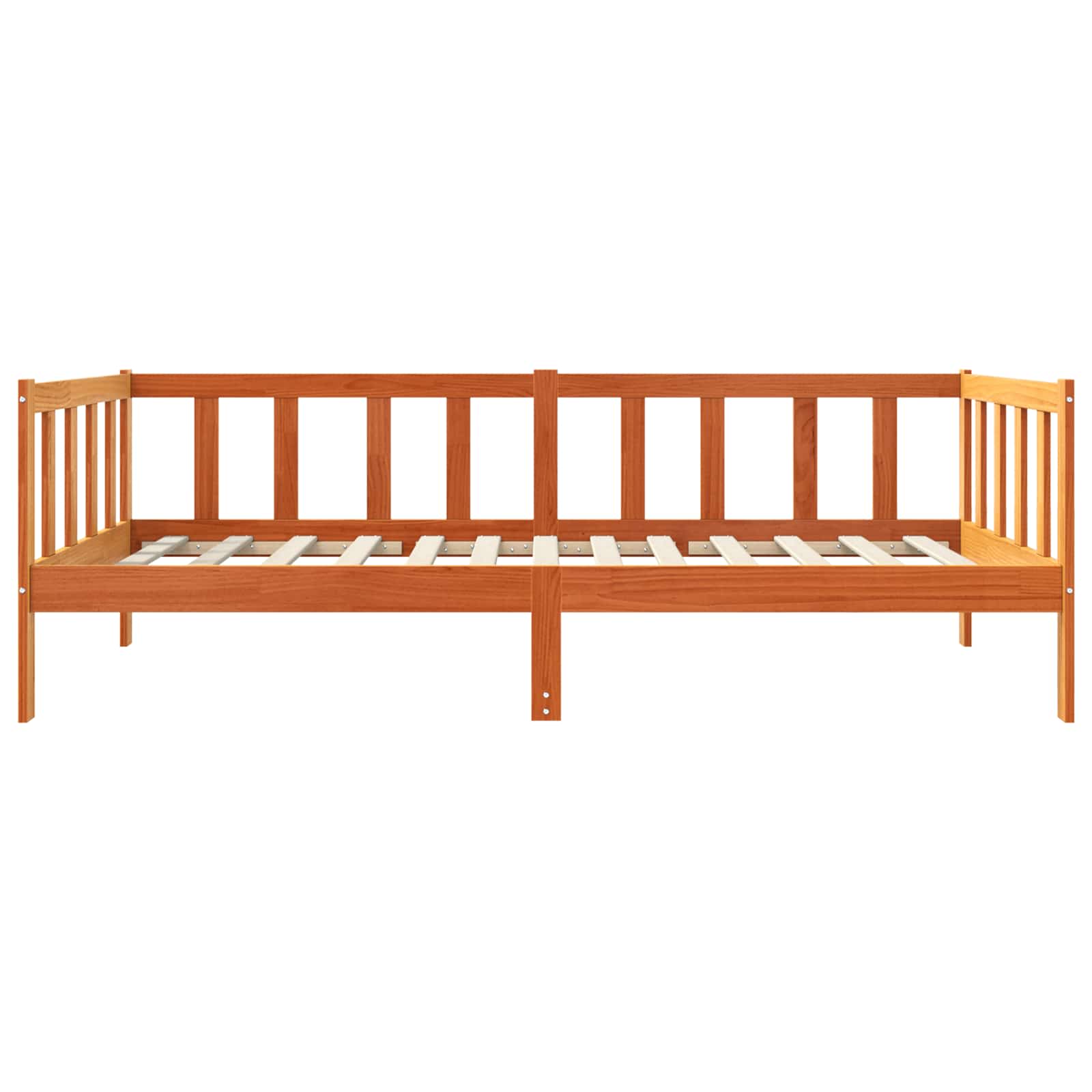 vidaXL Bettrahmen Wachsbraun 90 x 190 cm Massives Kiefernholz