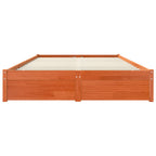 vidaXL Bettrahmen Wachsbraun 140 x 200 cm Massivholz Kiefer