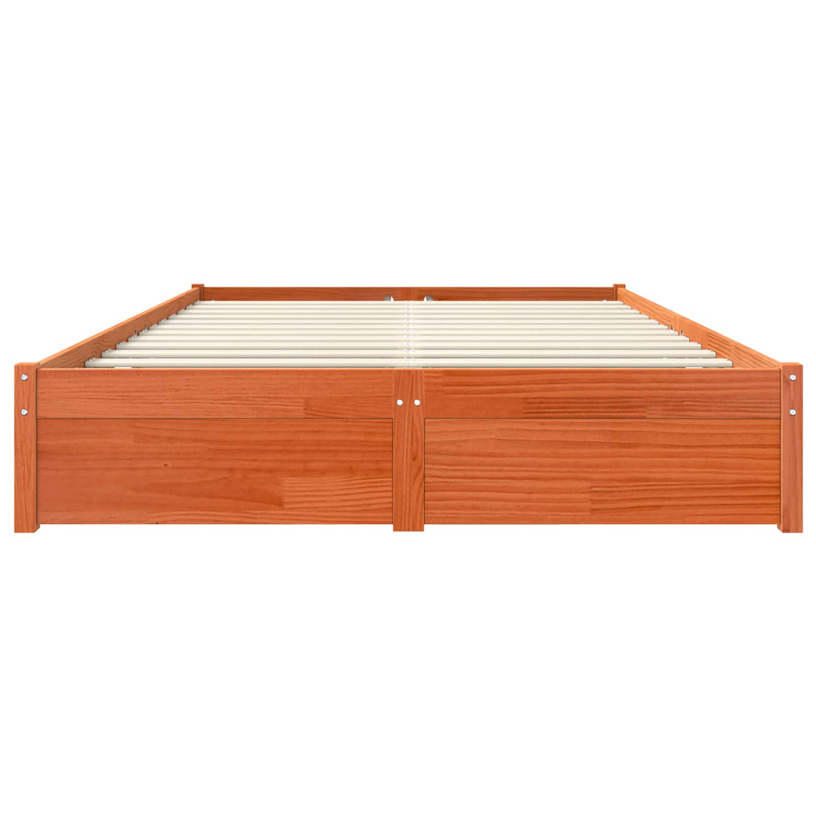 vidaXL Bettrahmen Wachsbraun 140 x 200 cm Massivholz Kiefer