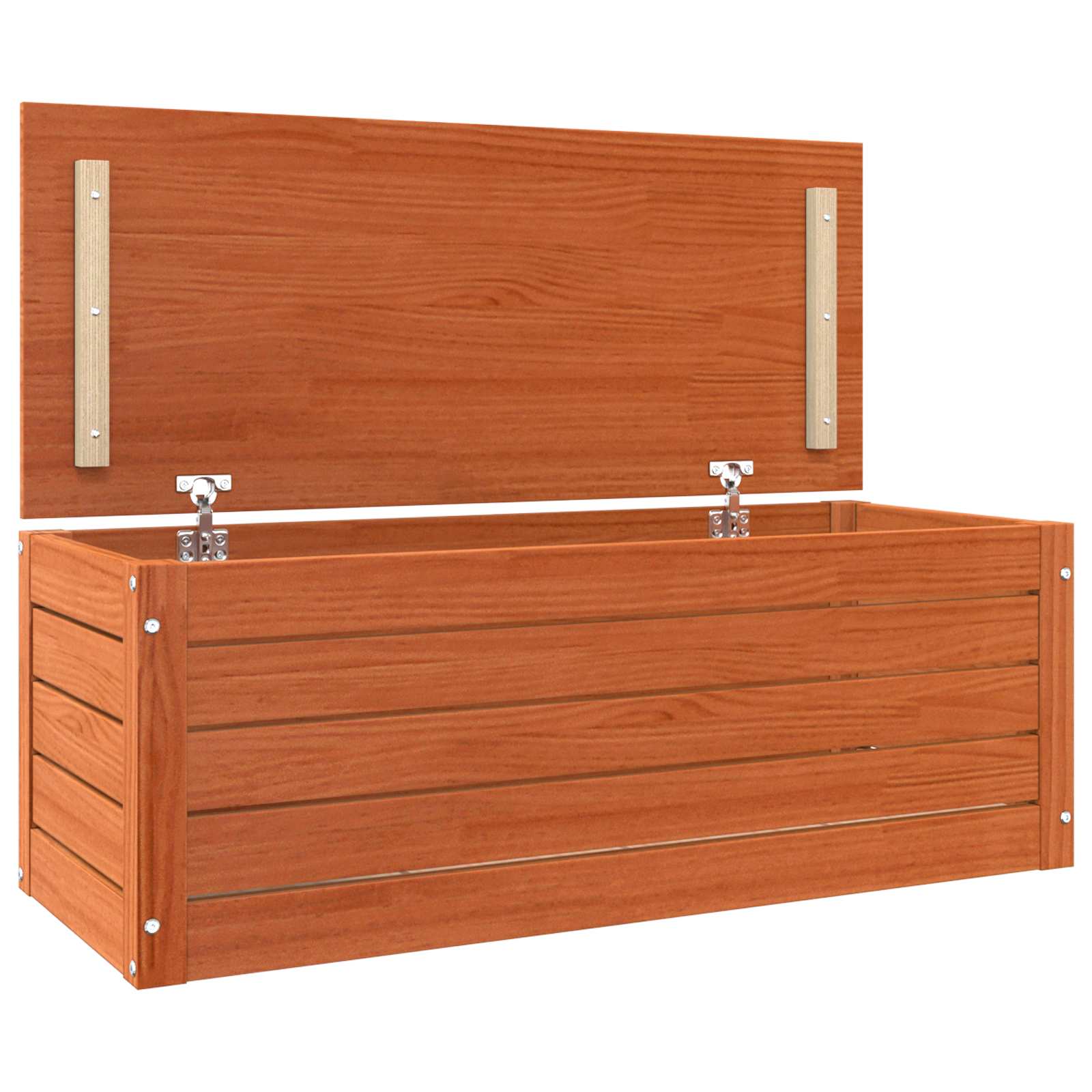 vidaXL Aufbewahrungsbox mit Speicher Wachsbraun 89 x 36,5 x 33 cm