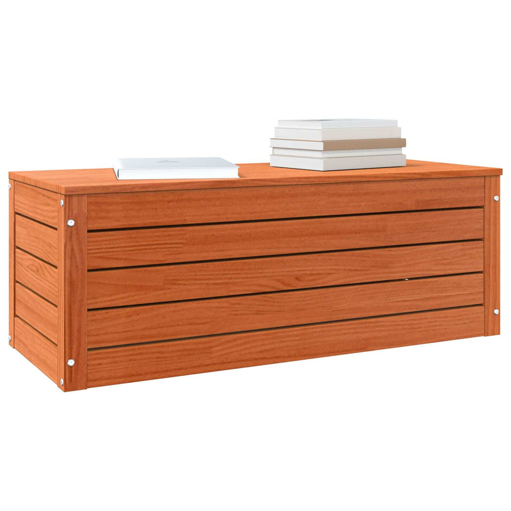 vidaXL Aufbewahrungsbox mit Speicher Wachsbraun 89 x 36,5 x 33 cm