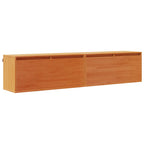 vidaXL Wandschrank mit Regal mit Tür 2 pcs Wachsbraun 80 x 30 x 35 cm