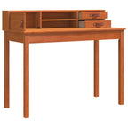 vidaXL Schreibtisch Wachsbraun 110 x 50 x 93 cm Massives Kiefernholz