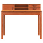 vidaXL Schreibtisch Wachsbraun 110 x 50 x 93 cm Massives Kiefernholz