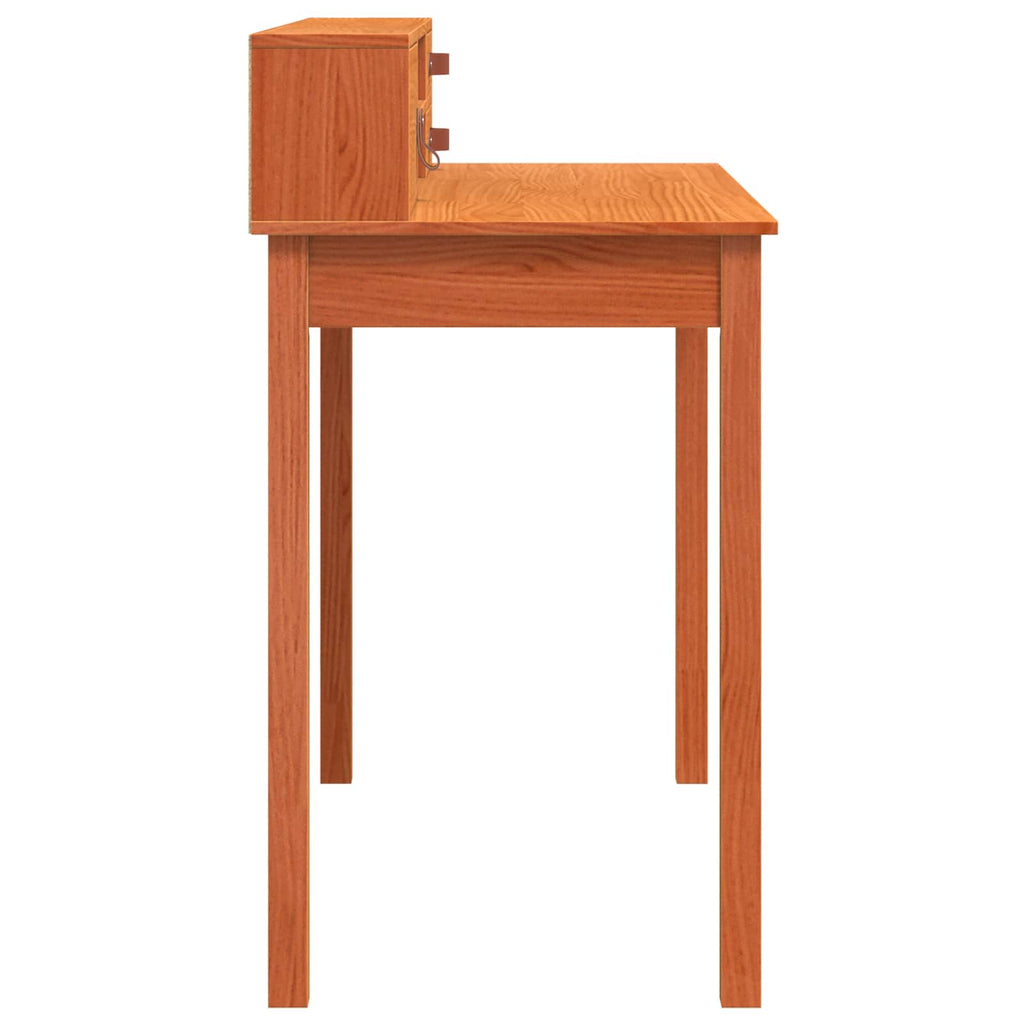 vidaXL Schreibtisch Wachsbraun 110 x 50 x 93 cm Massives Kiefernholz