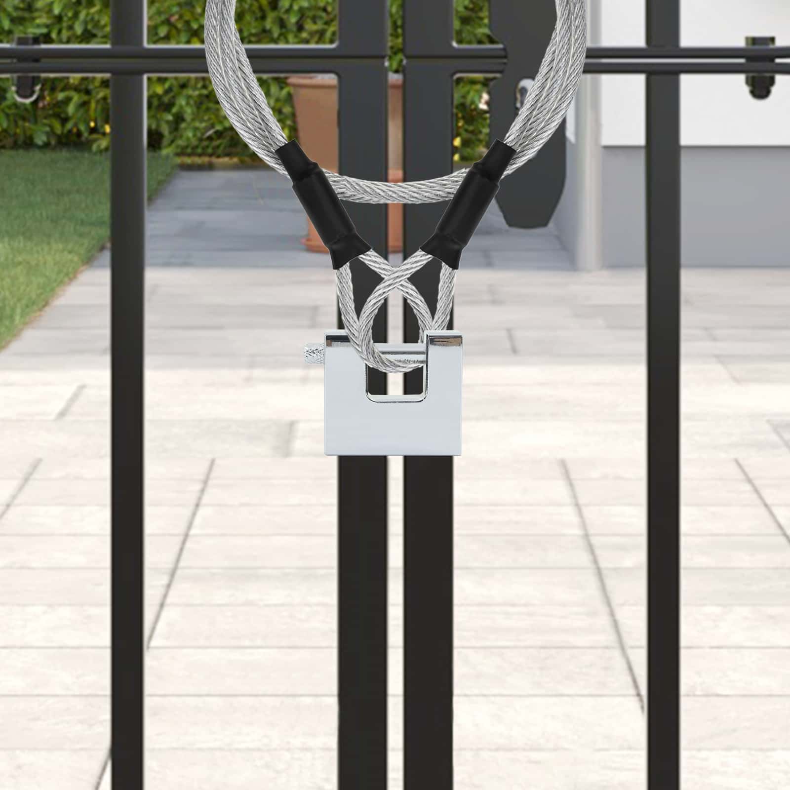 vidaXL Vorhängeschloss 2 pcs Silber Stahl