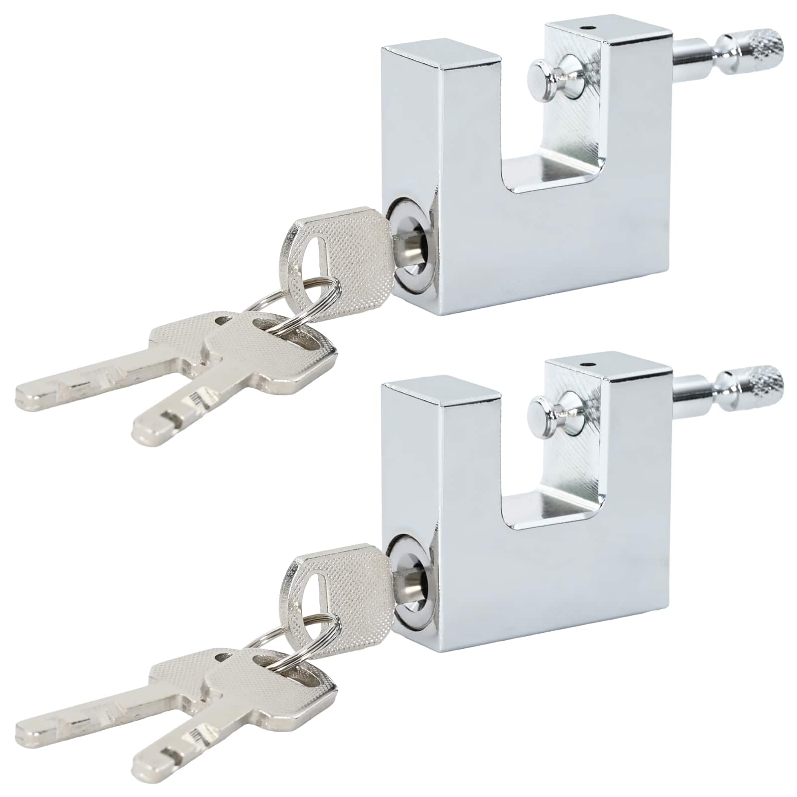vidaXL Vorhängeschloss 2 pcs Silber Stahl
