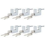 vidaXL Vorhängeschloss 6 pcs Silber Stahl