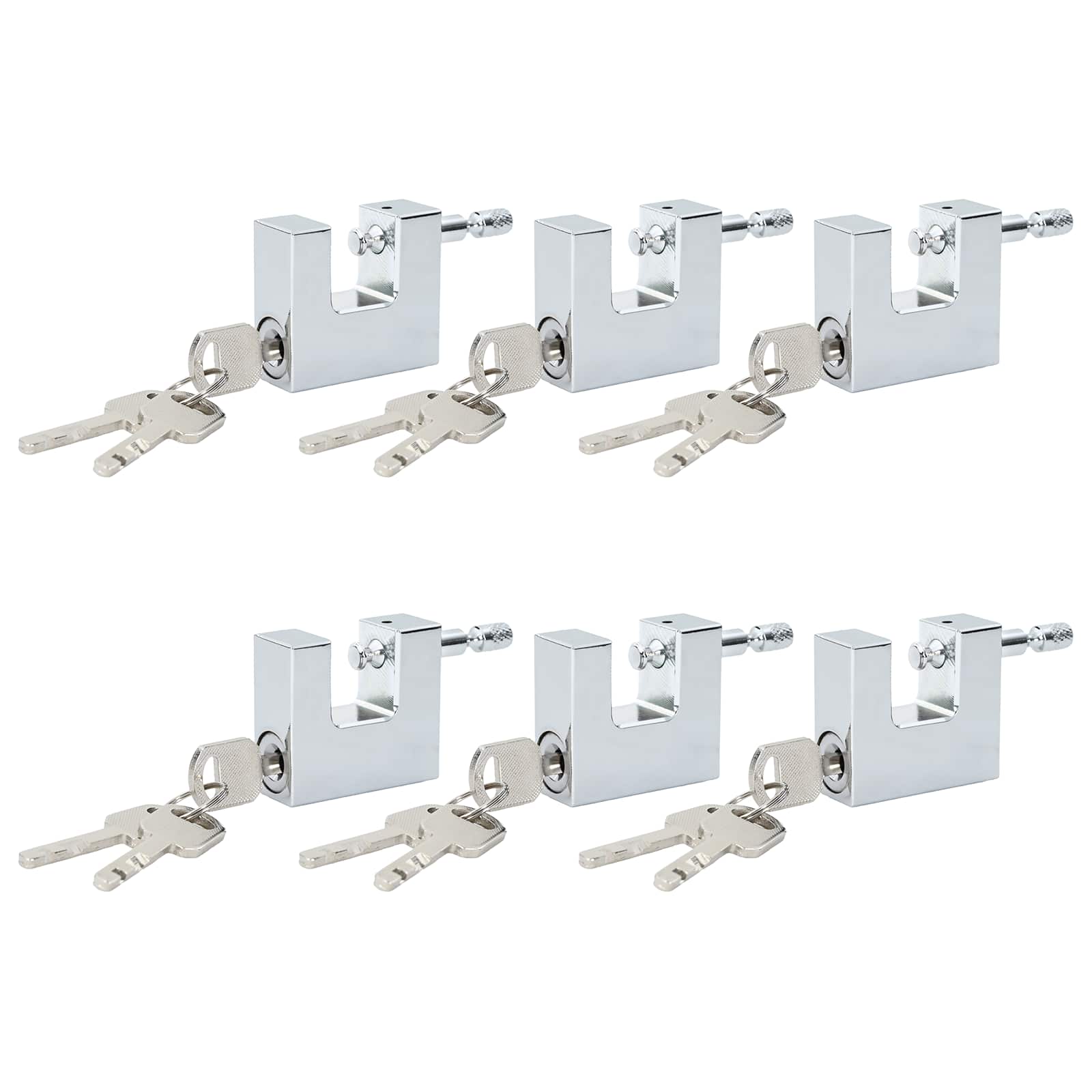 vidaXL Vorhängeschloss 6 pcs Silber Stahl
