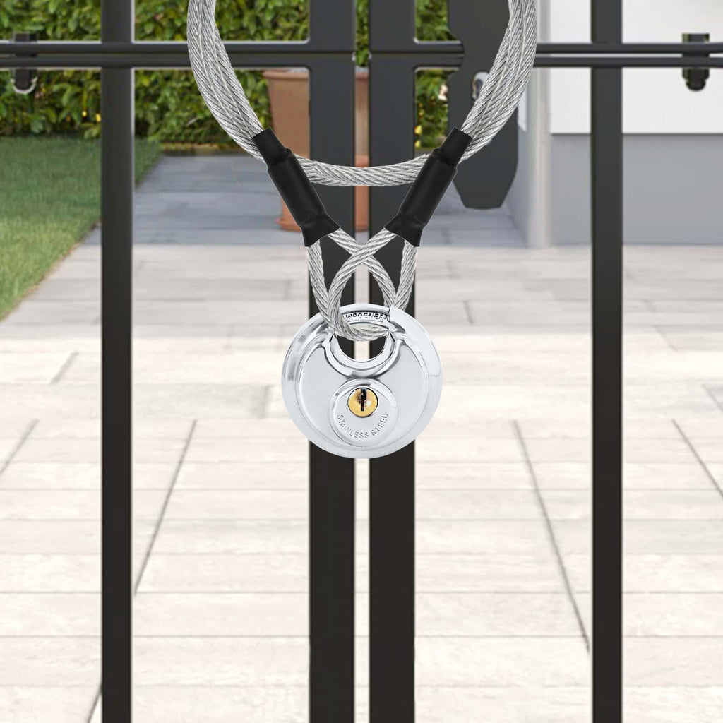 vidaXL Diskusschlösser mit Schlüsseln 2 pcs Silber 6 x 2,3 x 6 cm