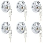 vidaXL Diskusschlösser mit Schlüsseln 6 pcs Silber 6 x 2,3 x 6 cm