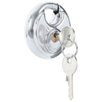 vidaXL Diskusschlösser mit Schlüsseln 6 pcs Silber 6 x 2,3 x 6 cm
