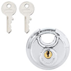vidaXL Diskusschlösser mit Schlüsseln 6 pcs Silber 6 x 2,3 x 6 cm
