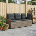 vidaXL Gartenarmsessel mit Ecksofa 2 Stück Grau und Dunkelgrau