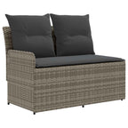 vidaXL Gartenarmsessel mit Ecksofa 2 Stück Grau und Dunkelgrau