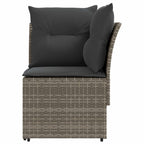 vidaXL Gartenarmsessel mit Ecksofa 2 Stück Grau und Dunkelgrau