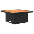 vidaXL Garten Armlehnen Sofa mit Klapptisch 2 Stück Schwarz und Creme