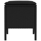 vidaXL Garten-Fußhocker 2 Stück Schwarz 38 x 38 x 45 cm PE-Rattan