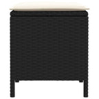 vidaXL Garten-Fußhocker 2 Stück Schwarz und Creme 38 x 38 x 45 cm