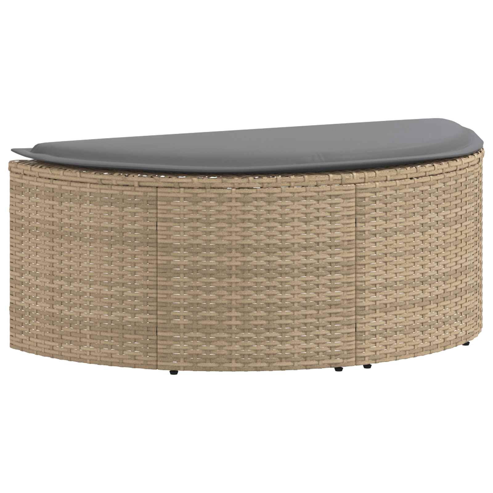 vidaXL Garten-Sofa mit Kissen 8 pcs Beige und Hellgrau Poly-Rattan