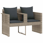vidaXL Garten-Sofa 8 pcs Hellgrau und Dunkelgrau Poly-Rattan