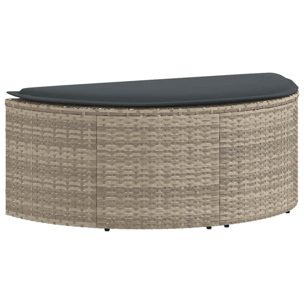 vidaXL Garten-Sofa 8 pcs Hellgrau und Dunkelgrau Poly-Rattan