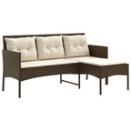 vidaXL Gartensofa-set mit Kissen 2 pcs Poly-Rattan