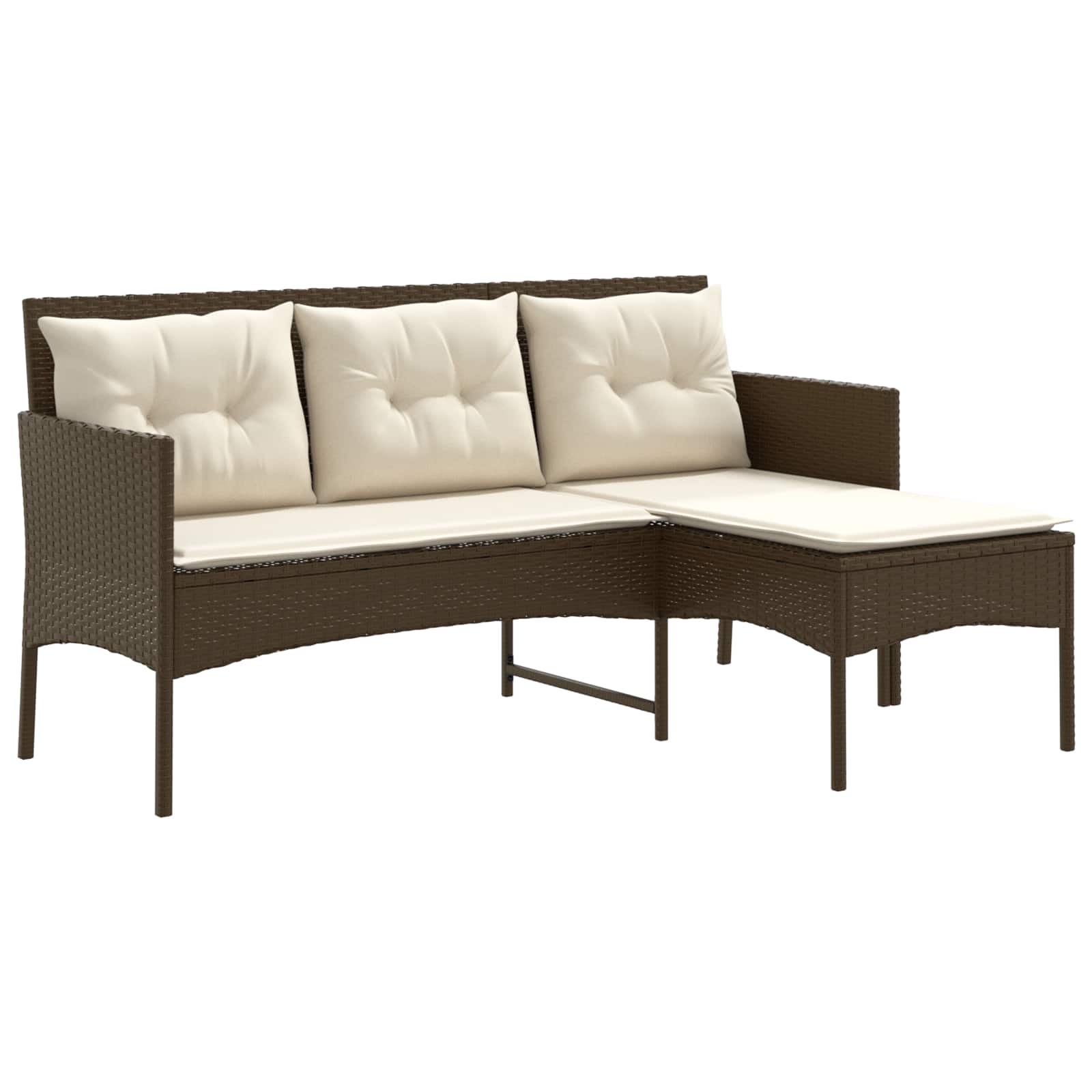 vidaXL Gartensofa-set mit Kissen 2 pcs Poly-Rattan