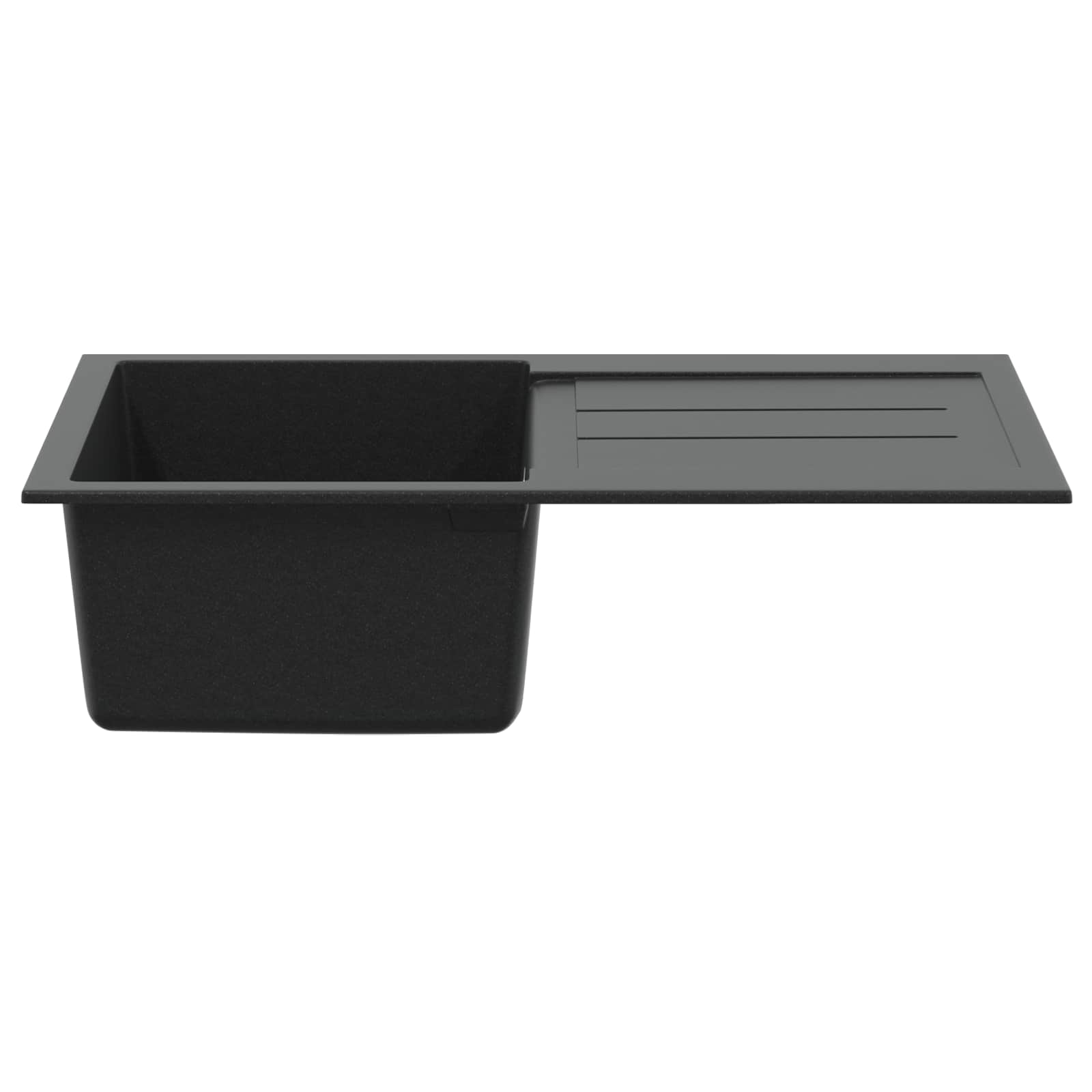 vidaXL Waschbecken Schwarz 780 x 500 mm 80% Quarz und 20% Harz