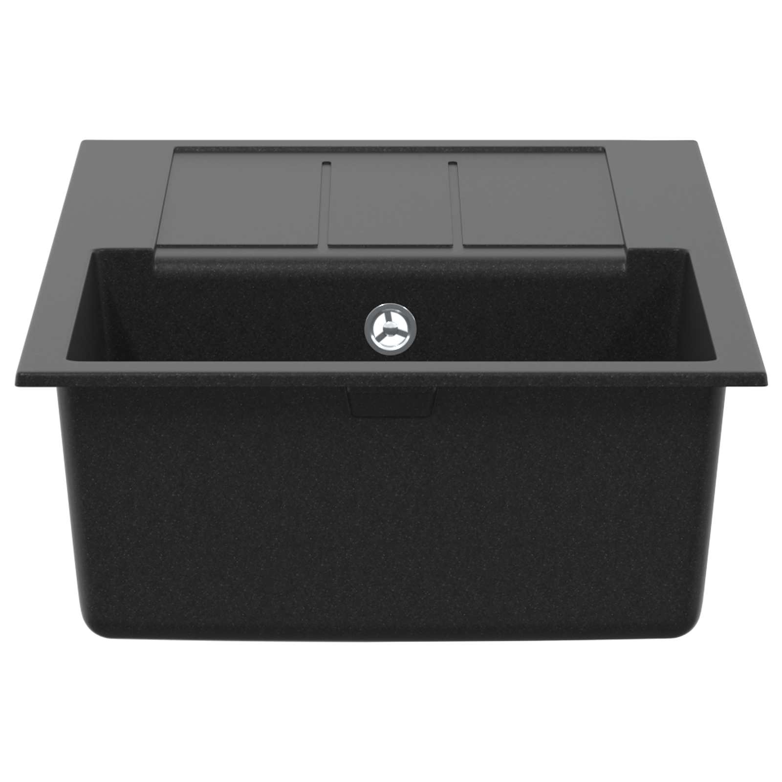 vidaXL Waschbecken Schwarz 780 x 500 mm 80% Quarz und 20% Harz
