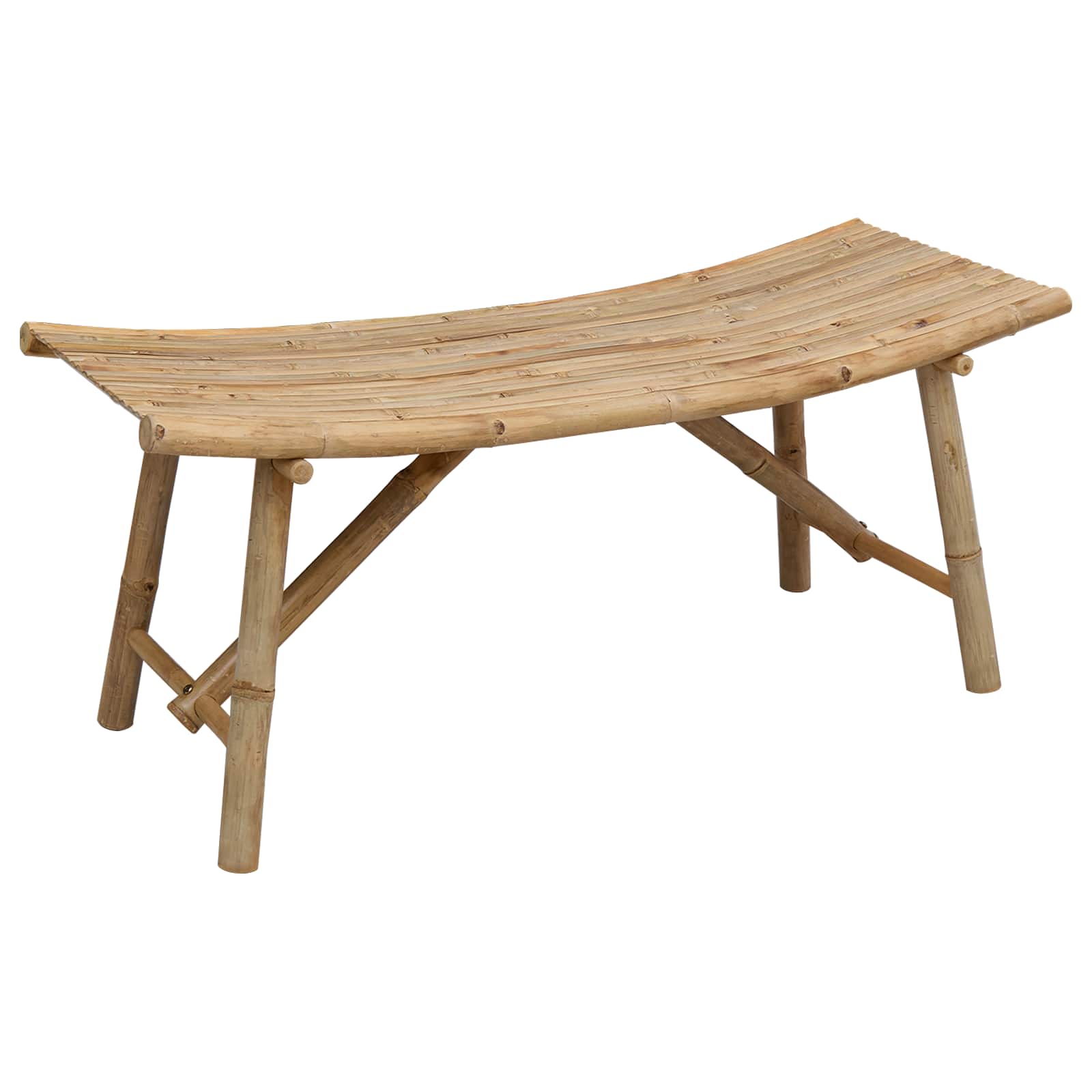 vidaXL Gartenbank Natur 110 x 45 x 50 cm Bambus