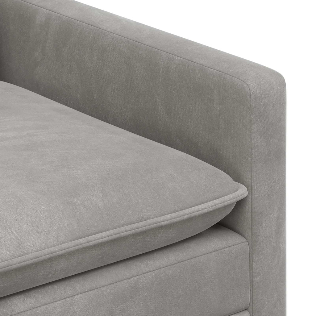 vidaXL Sofa Set 2 pcs Hellgrau Samt