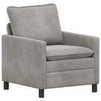 vidaXL Sofa Set 2 pcs Hellgrau Samt