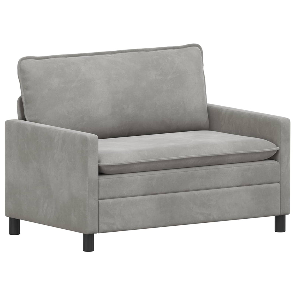 vidaXL Sofa Set 2 pcs Hellgrau Samt