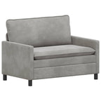 vidaXL Sofa Set 2 pcs Hellgrau Samt