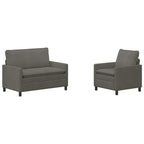 vidaXL Sofa Set 2 pcs Hellgrau Stoff