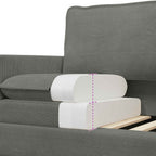 vidaXL Sofa Set 2 pcs Hellgrau Stoff
