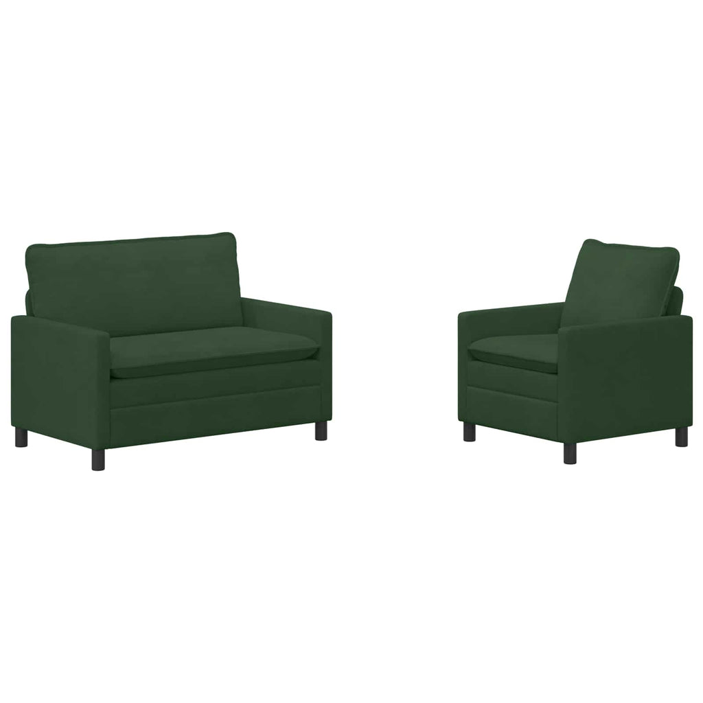 vidaXL Sofa Set 2 pcs Dschungelgrün Stoff