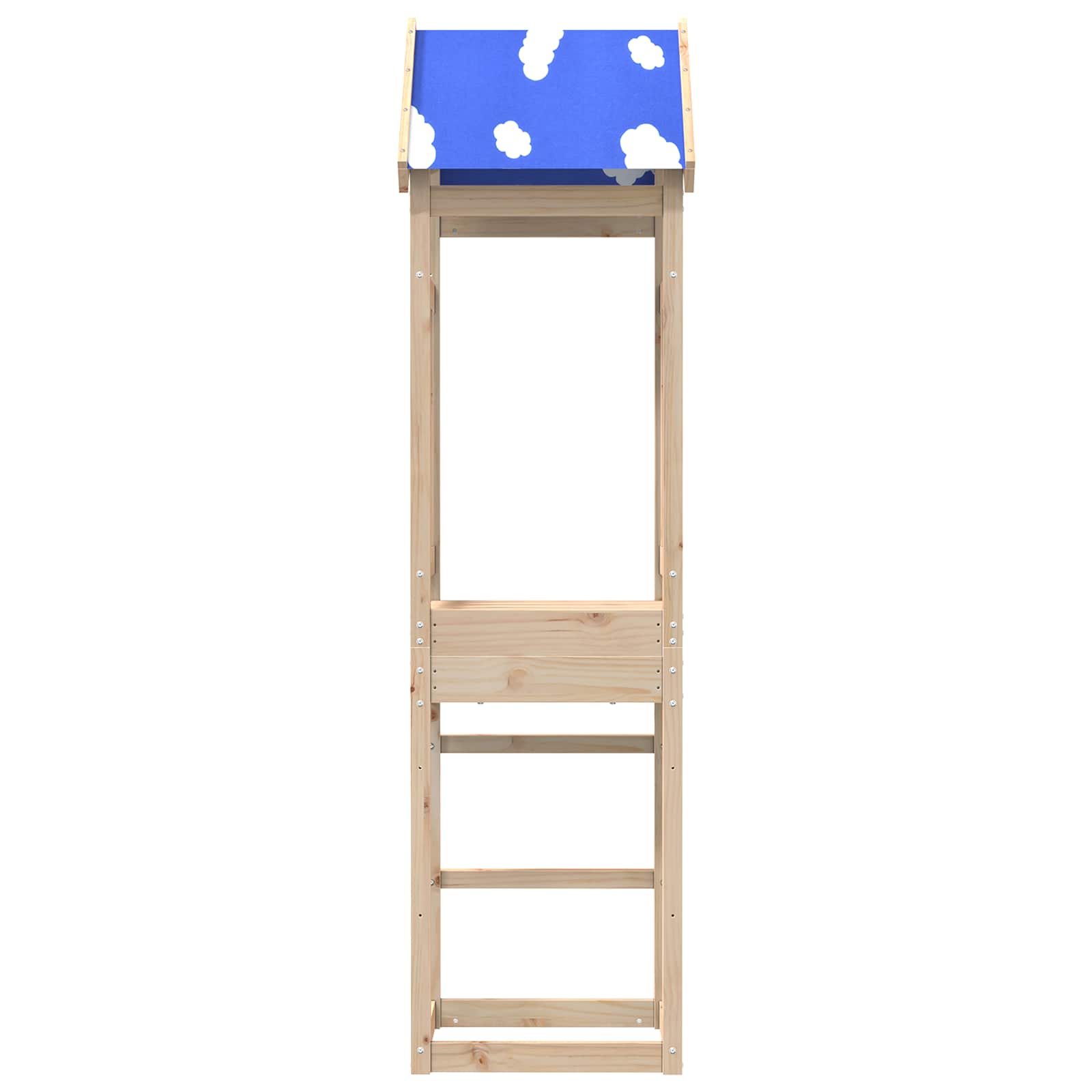 vidaXL Spielturm Braun 52,5 x 46,5 x 208 cm Massives Kiefernholz