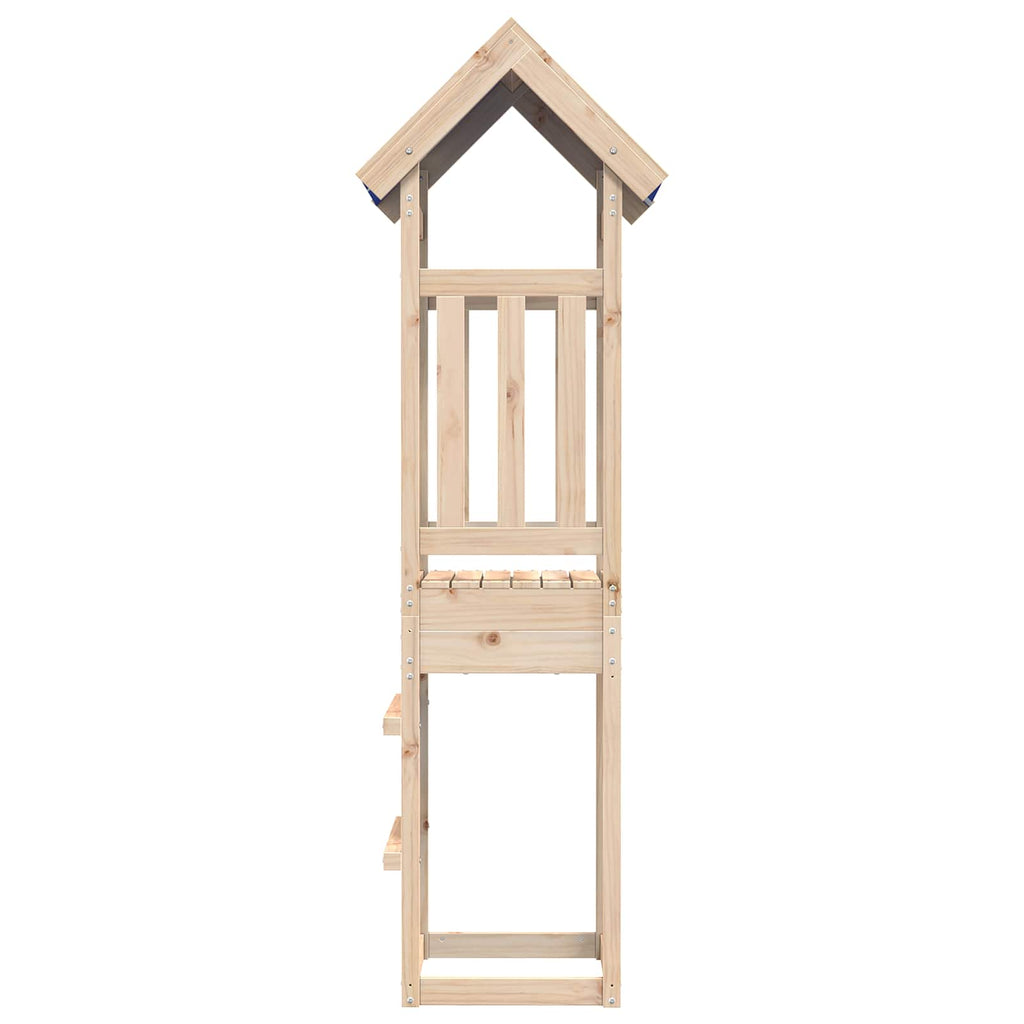 vidaXL Spielturm Braun 52,5 x 46,5 x 208 cm Massives Kiefernholz
