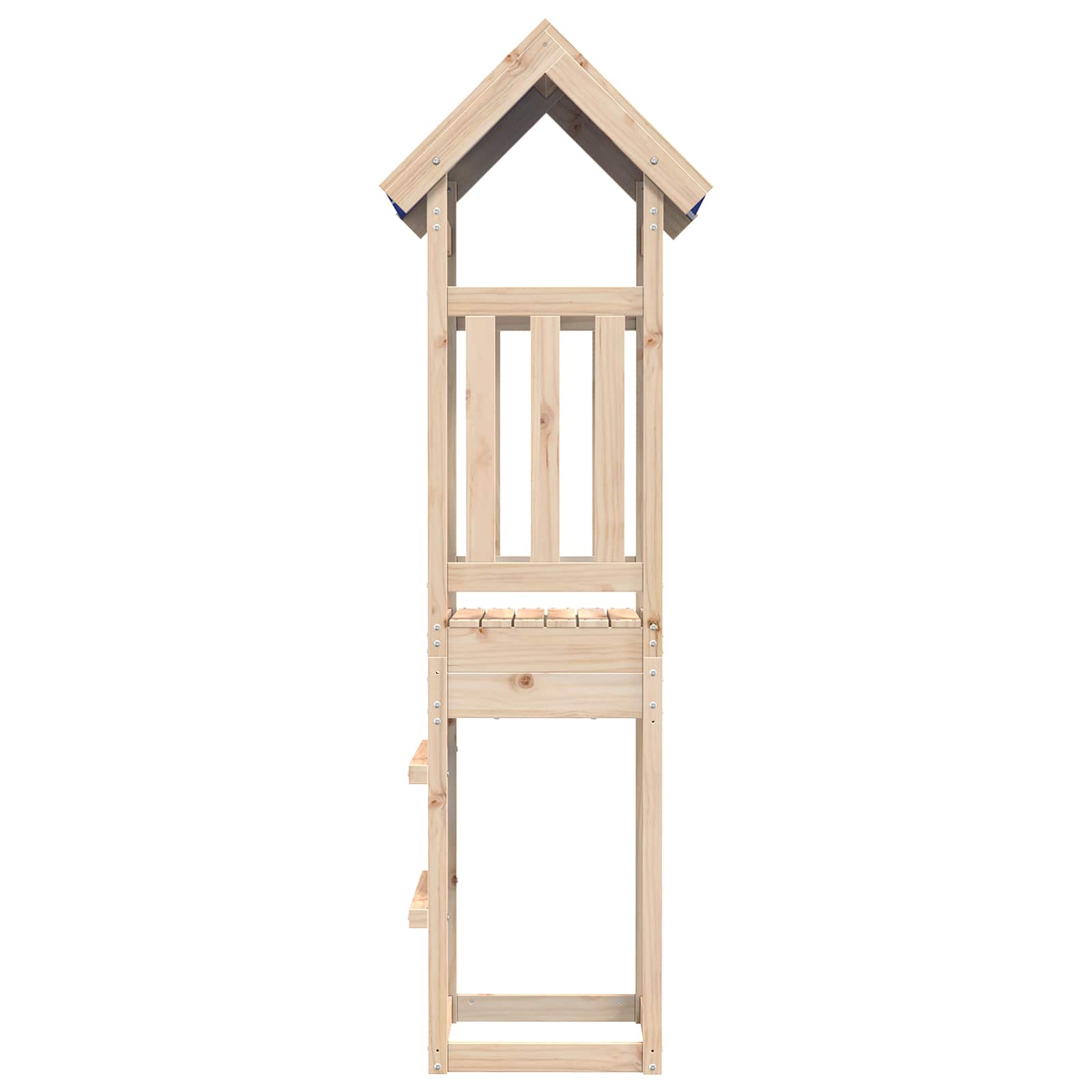 vidaXL Spielturm Braun 52,5 x 46,5 x 208 cm Massives Kiefernholz