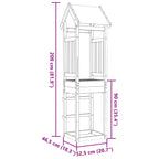 vidaXL Spielturm Braun 52,5 x 46,5 x 208 cm Massives Douglasienholz