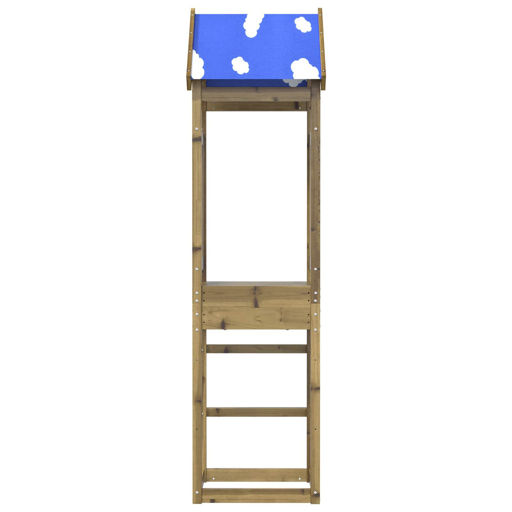 vidaXL Spielturm Braun Massives imprägniertes Holz