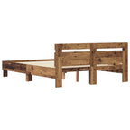 vidaXL Bettrahmen mit Kopfteil Altholz 160 x 200 cm Holzwerkstoff
