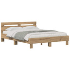 vidaXL Bettrahmen Artisan-Eiche 160 x 200 cm Holzwerkstoff